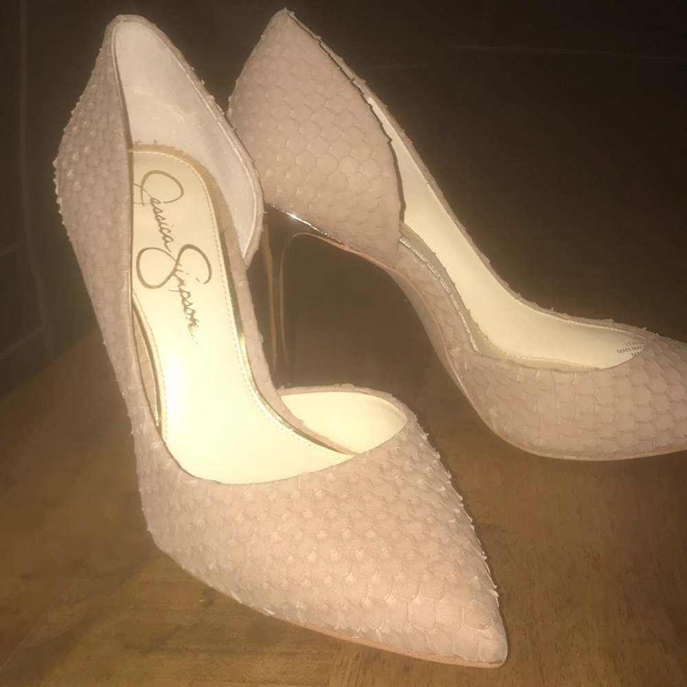 Jessica Simpson Lucina Leather Snake Print